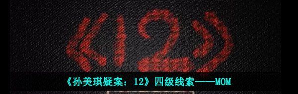 《孙美琪疑案：12》四级线索——MOM